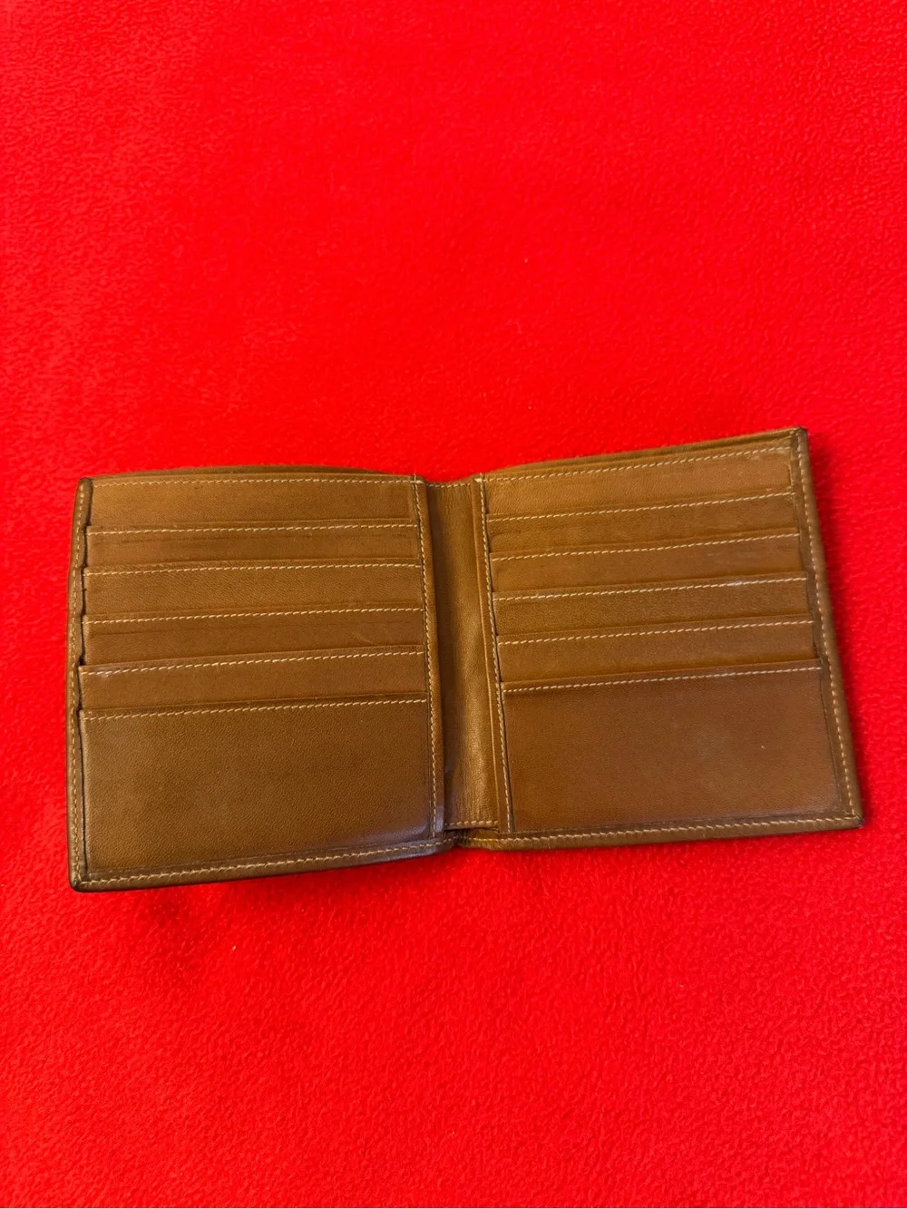 GHURKA Marley Hodgson Original Collection Bifold Wallet Navy /Brown Leather VTG